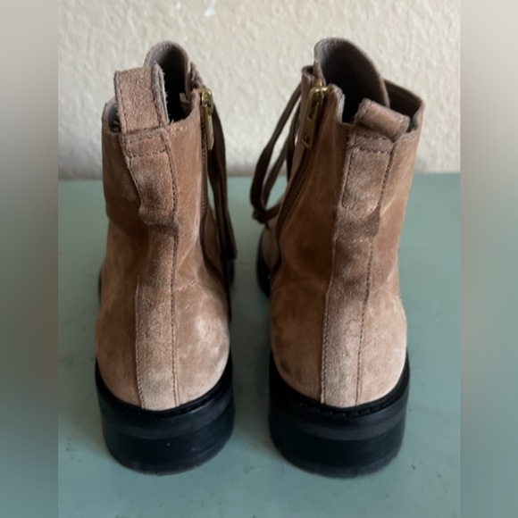 All Saints Brown Lira Suede Hiker Boots Lace Up Ankle Boots Shoes 39 - Picture 9 of 11